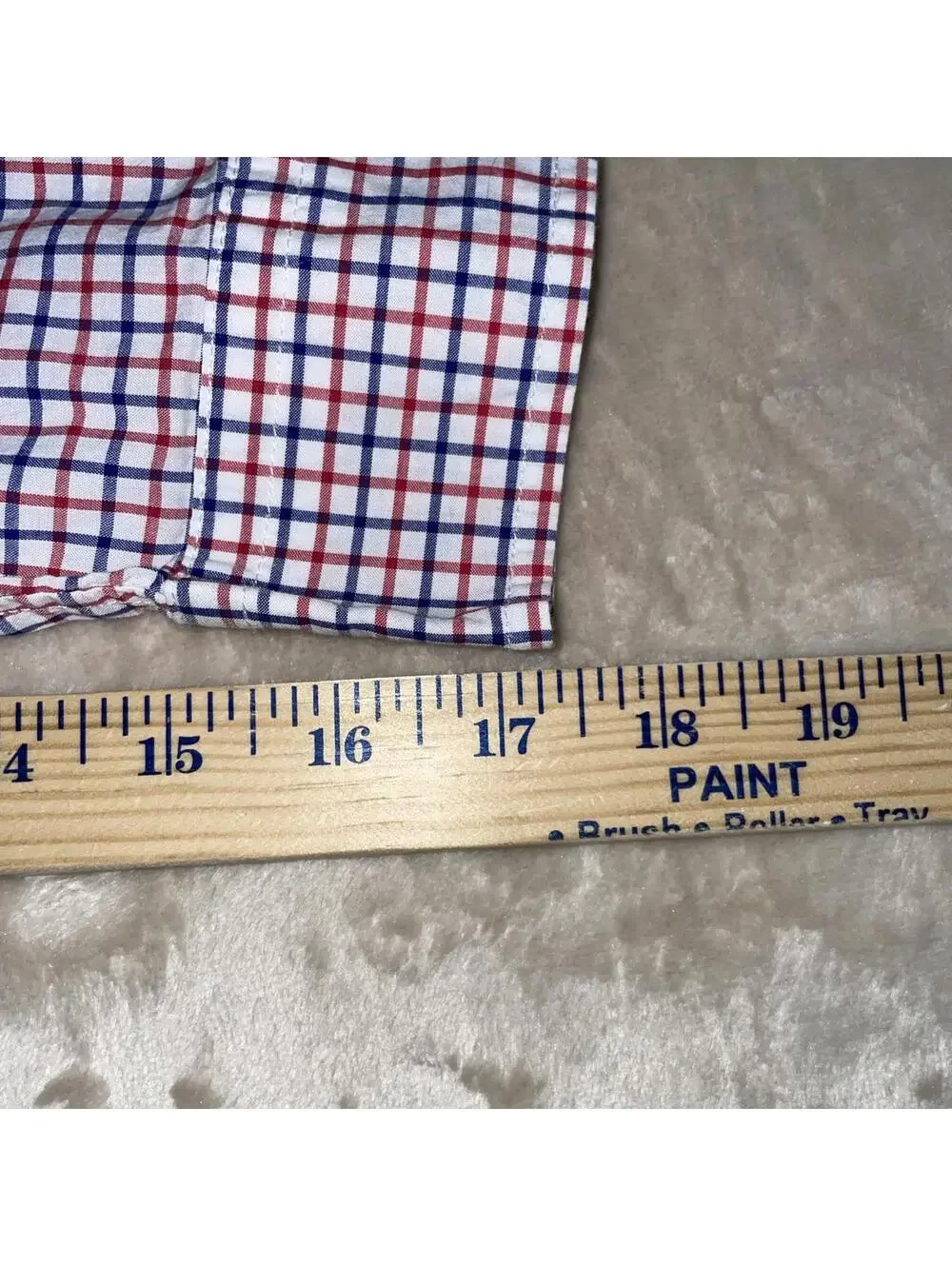Ralph Lauren Big Kids Natural Stretch Oxford Shirt Red/Blue/White Sz L (14-16)